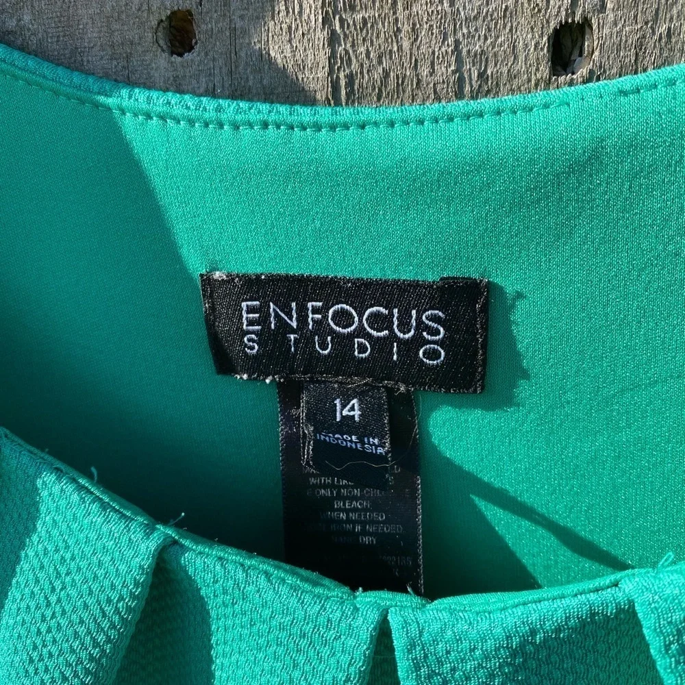 ENFOCUS STUDIO FIT N FLARE RIPPLED DESIGN DRESS